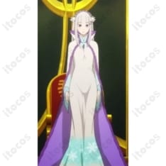 Re:ゼロ エミリア 騎士叙勲式UTAGE コスプレ衣装。高再現のエレガント仕様で撮影に最適 - 1枚目の画像（サムネイル）