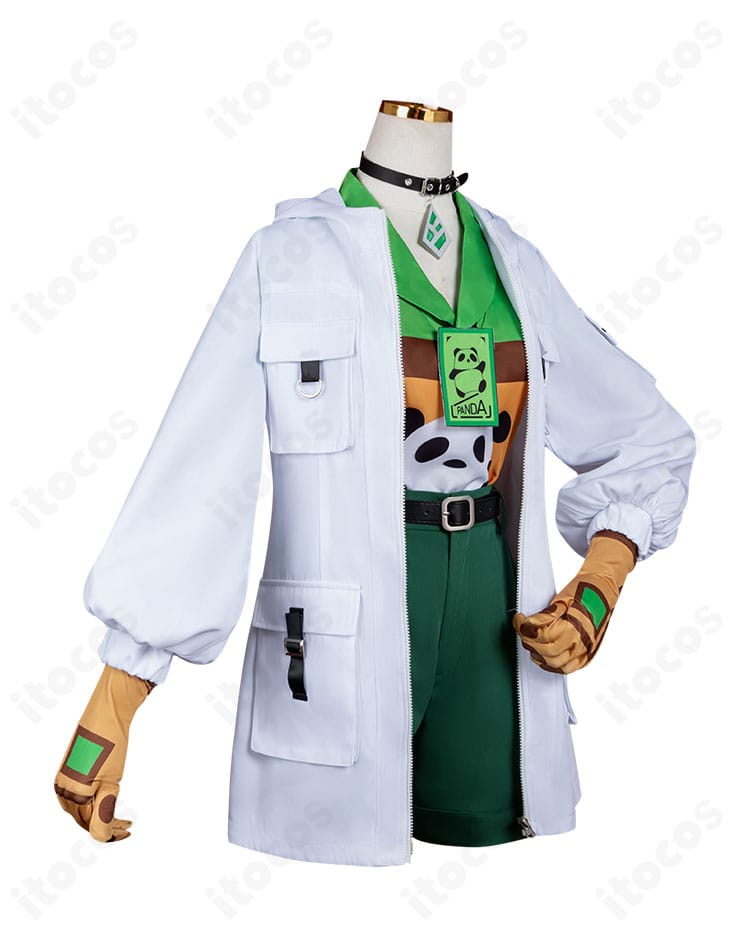 IdentityV 第五人格 玩具職人コスプレ 右側ディテール。縫製ラインと装飾パーツの質感確認用クローズアップ