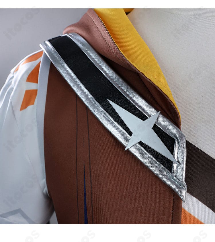 原神 ベネット「燃えろ！ラクガキ大冒険」衣装の襟元装飾アップ。質感と造形を分かりやすく示す細部画像