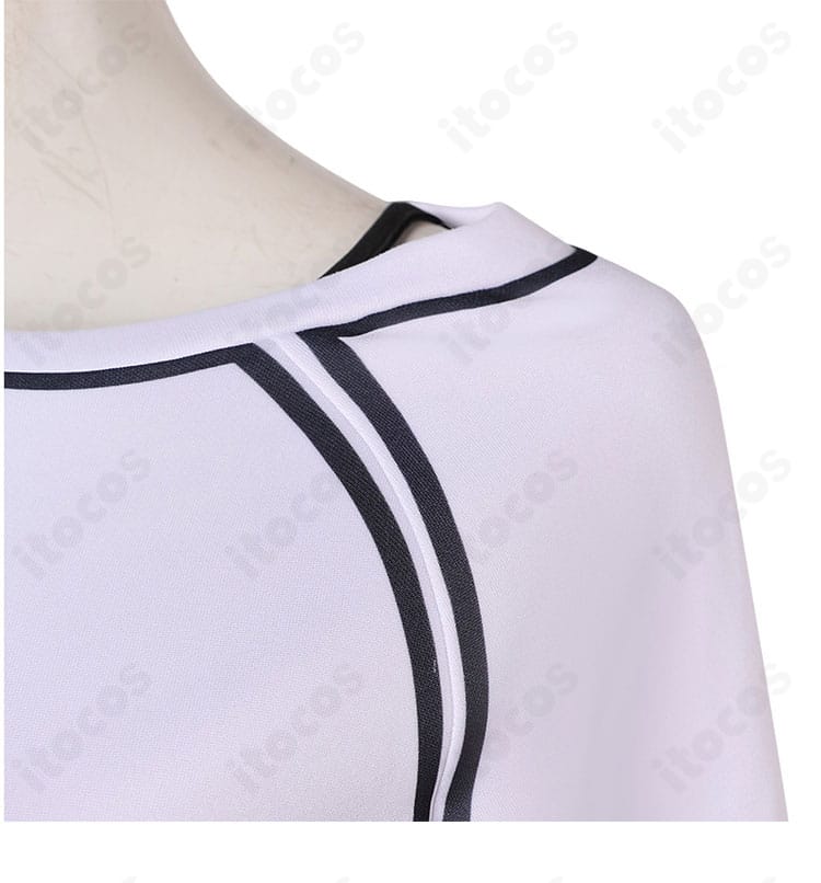 ダンダダン 綾瀬桃 コスプレ衣装 肩部分ディテール。強度を高めた縫製で近接撮影にも耐える品質