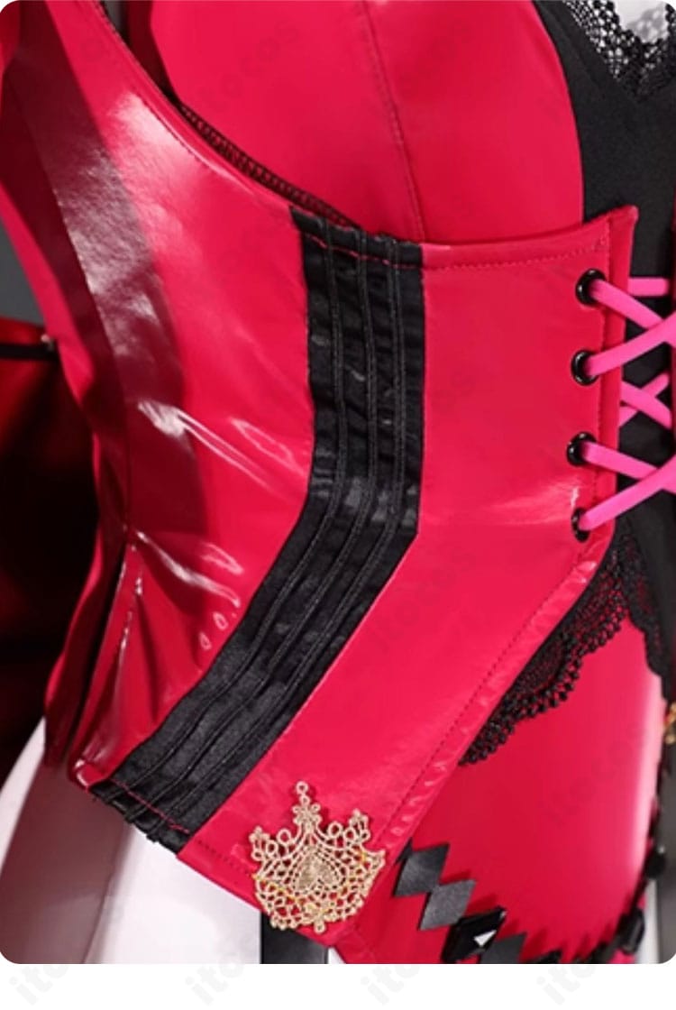 FGO 妖精騎士トリスタン バニー風衣装の襟元装飾ディテール。つけ襟とスカーフの精巧な仕上がり。