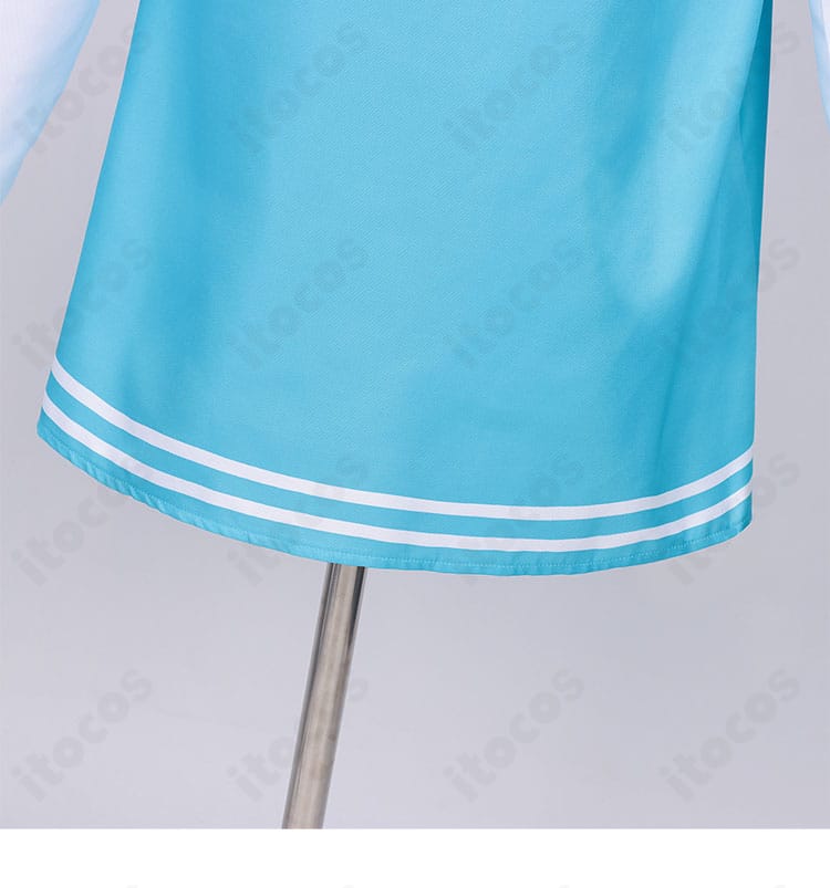 初音ミク コスプレ衣装 裾ディテール｜動きに沿う裾ラインと生地の落ち感を表現