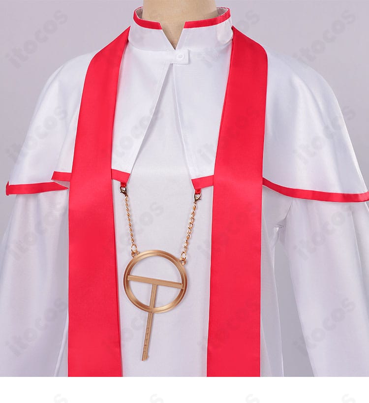 襟元ディテール。衣領の形状、リボンの結び位置、ステージ衣装らしい立体感を確認できる近接写真。