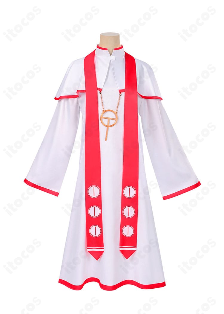 重音テト衣装の正面全体。シルエットとワンピースのライン、面飾りとリボン位置が分かるレイアウト。