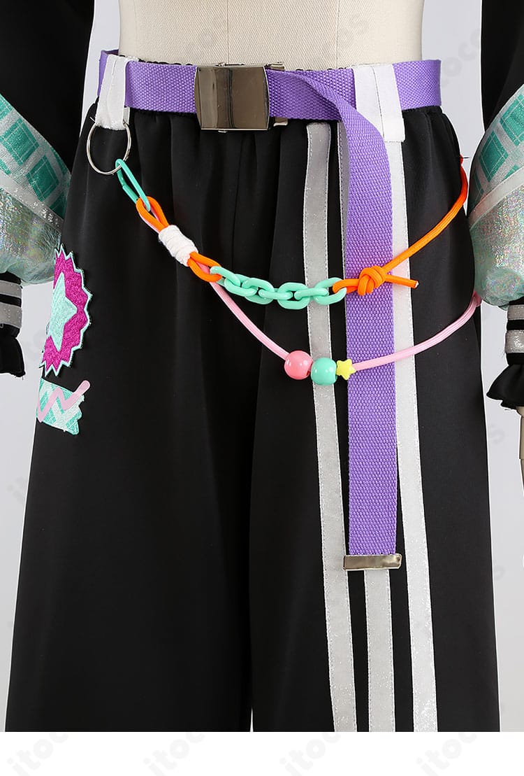 あんスタ ライカ プレナイトチェック 腰飾りディテール。ベルト周りの装飾配置と質感を確認。