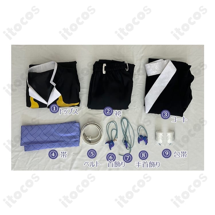 鬼滅の刃 獪岳 雷の呼吸 コスプレ衣装｜和装の重厚感と高再現でイベント映え - 5枚目の画像