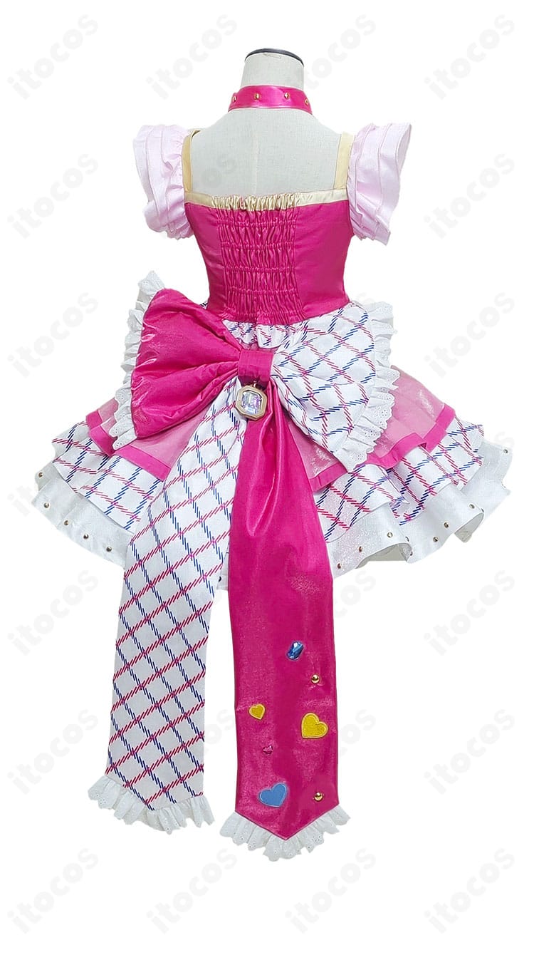 アイカツスターズ！虹野ゆめ ガーリーアイランドコーデ 背面。背中の装飾配置とライン取り、後ろ姿のシルエットを確認