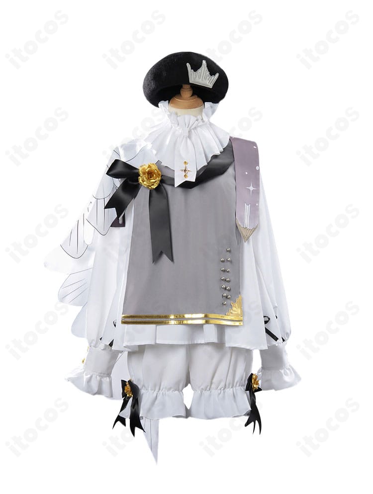 鏡音リン シンフォニー衣装の正面アップ。ネクタイ・つけ襟・ボタン位置などの細部ディテールを明確に撮影