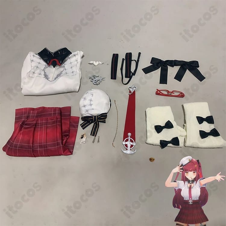 宝鐘マリン 生誕祭2025 制服コスプレ｜高再現ディテールで撮影映え、S～XXLのフルセット - 6枚目の画像