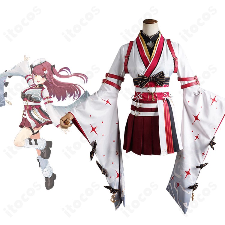 ITOCOS製 ホロライブ 宝鐘マリン新衣装コスプレと公式ビジュアル比較。色味・装飾・シルエットの再現度が一目で分かる画像