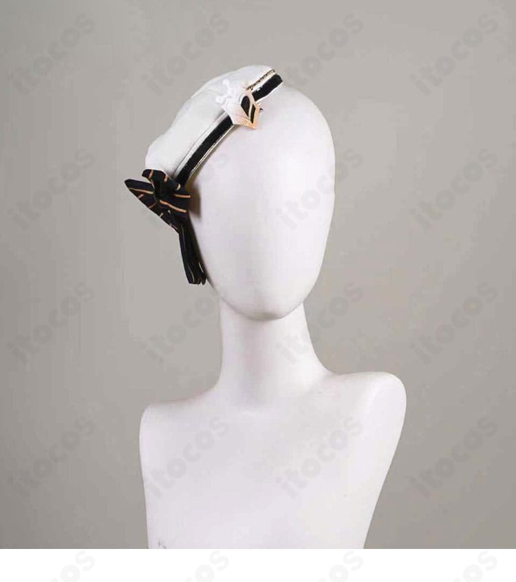 帽子正面アクセサリーの詳細。トレードマークを忠実に表現した宝鐘マリン新衣装コスプレの帽子