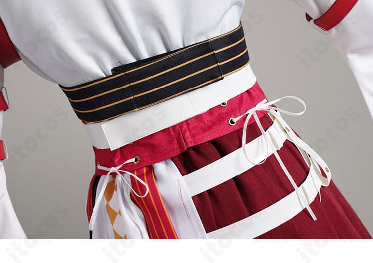 腰帯背面デザインの全体。後ろ姿まで美しい仕上がりの宝鐘マリン新衣装コスプレ