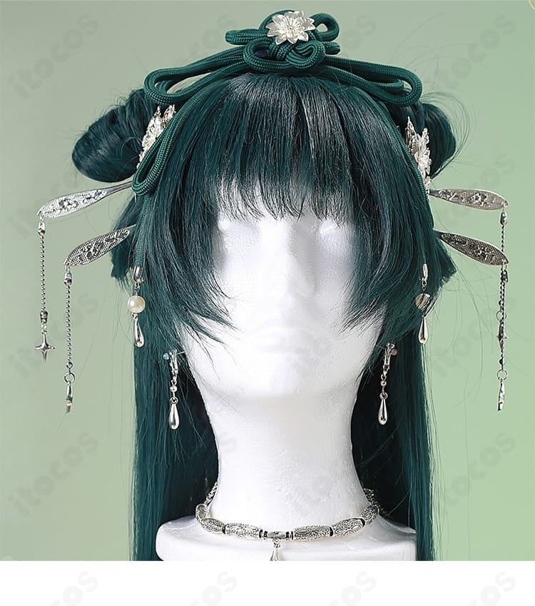 猫猫「西都での宴席」衣装 髪飾りディテール｜簪と髪飾りの配置・輝きがイベントや撮影で映える