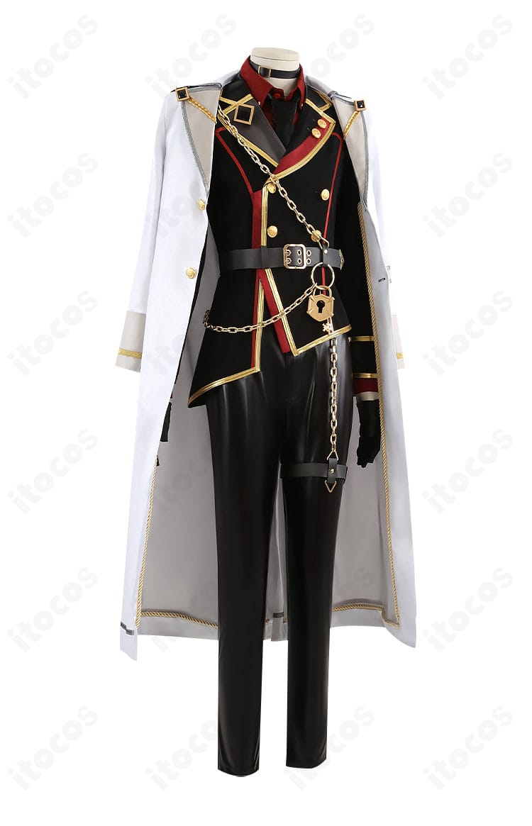 あんさんぶるスターズ！！ Graceful Punishment衣装の側面ディテール。マントの落ち感と腰飾りの配置が分かる写真