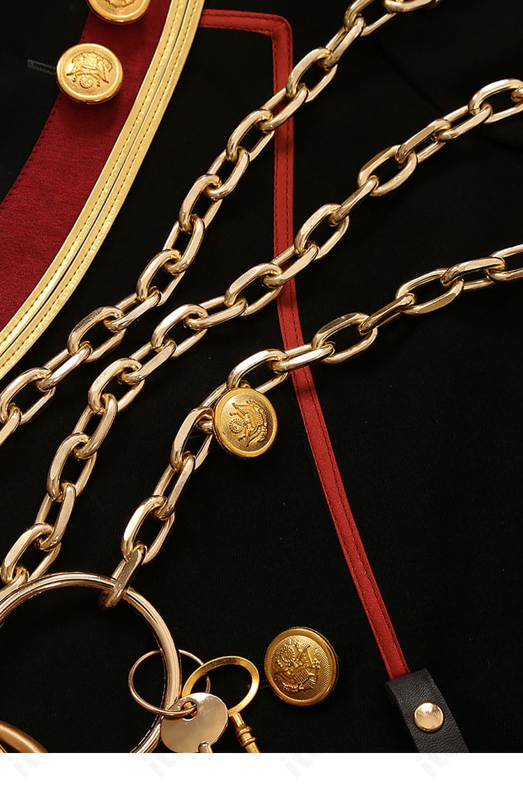 あんスタ Graceful Punishment衣装のチェーン腰飾りアップ。揺れ感と配置が分かる写真