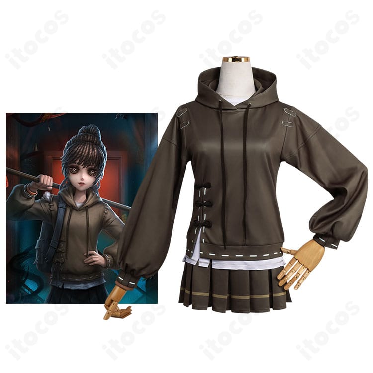 第五人格 骨董商（戚十一／陶夢嫣）紙装束の公式イメージに基づくコスプレ衣装とキャラクタービジュアルの比較展示