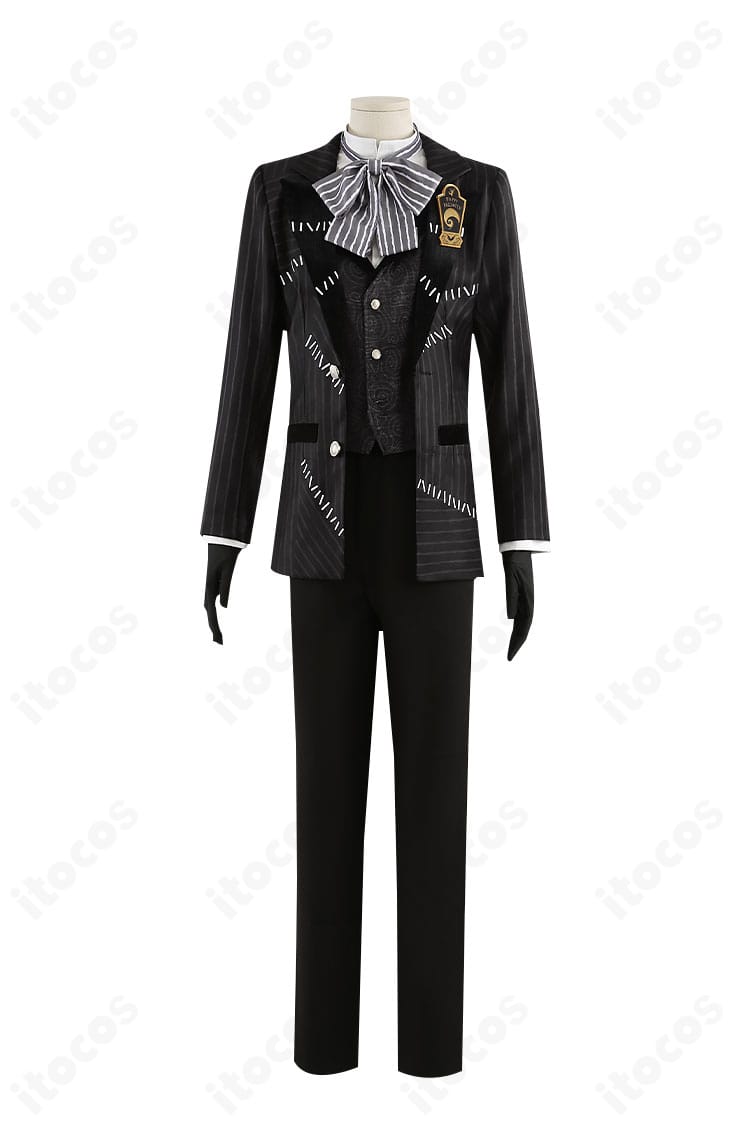 トレイ・クローバー ナイトメアースーツ コスプレ衣装の正面ディテール。外套とベストの高再現仕様