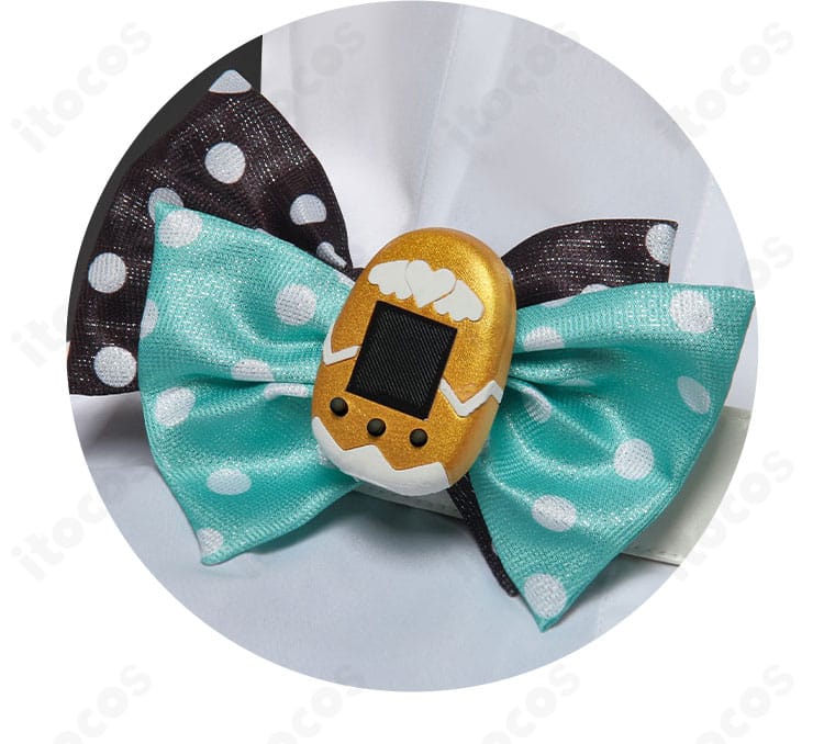 千夏ラミエル 腰リボンの装飾ディテール。華やかさと動いたときのボリューム感を伝えるクローズアップ