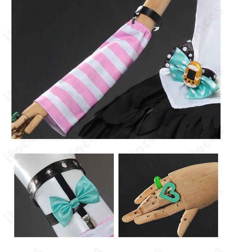 千夏ラミエル 袖カバー・足飾り・手飾りのセット。小物まで丁寧に再現していることがわかるディテール写真