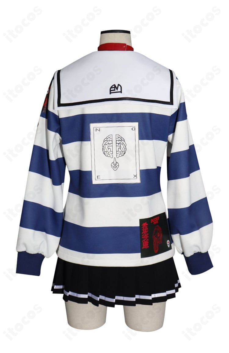 HUNDRED LINE 飴宮怠美 普段着コスプレ衣装の背面デザイン。背中から裾までの仕様を確認