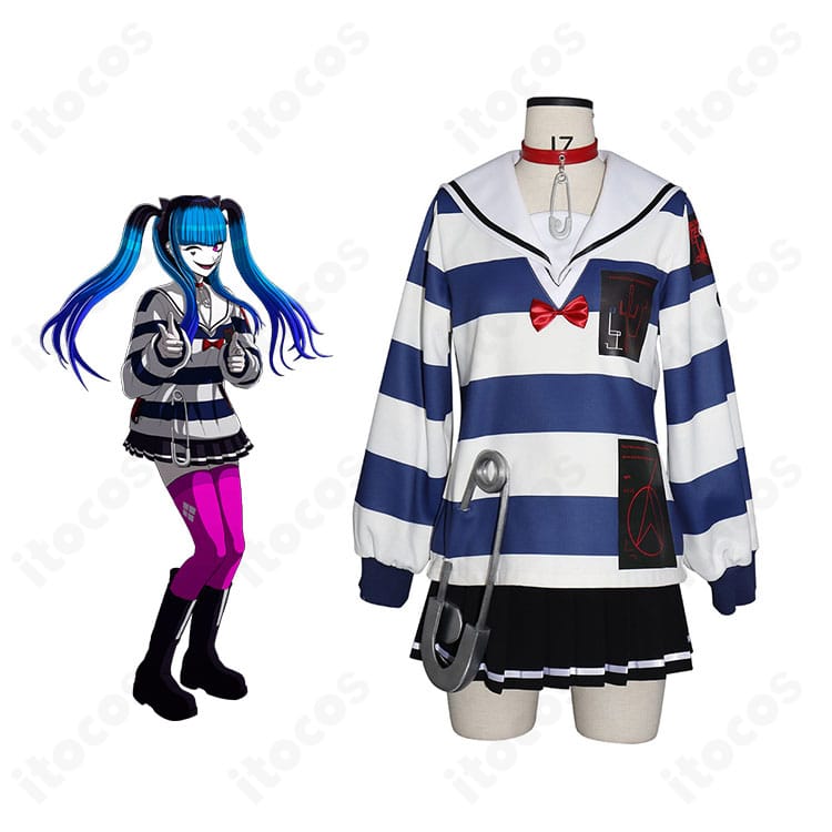 HUNDRED LINE 最終防衛学園 飴宮怠美の普段着コスプレ衣装を着用した全身イメージ