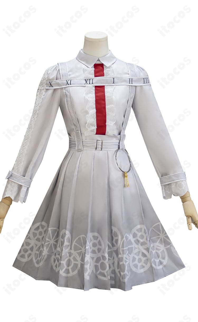 プロセカ 初音ミク「Key to heart」衣装の正面ディテール。発色の良い生地と精緻な装飾でリアルに再現。