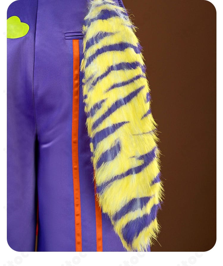 全能ACE コスプレ衣装 尻尾パーツの近接ディテール。取り付け位置とボリューム感