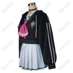 杏山カズサ 制服コスプレ衣装｜猫耳フード再現で撮影映え、動きやすい5点セット - 2枚目の画像（サムネイル）