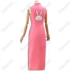 銀魂 神楽 コスプレ衣装 ウサギ柄チャイナドレス｜刺繍映えと美シルエットでイベントに最適 - 3枚目の画像（サムネイル）