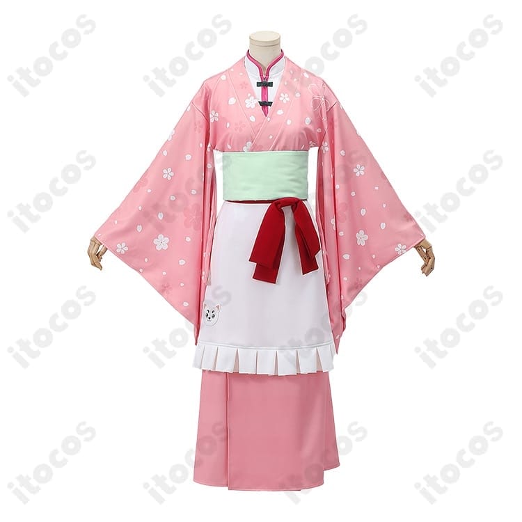 銀魂×andGALLERY 神楽 春色茶房ver. コスプレ衣装｜上品かわいい春色カフェ制服で再現度と着心地を両立 - 3枚目の画像