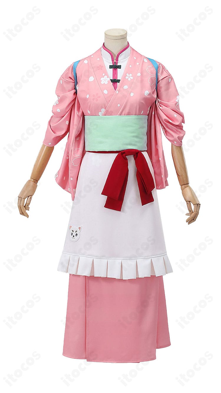 銀魂 神楽 春色茶房ver. コスプレ衣装・上半身ディテールと春色配色の質感