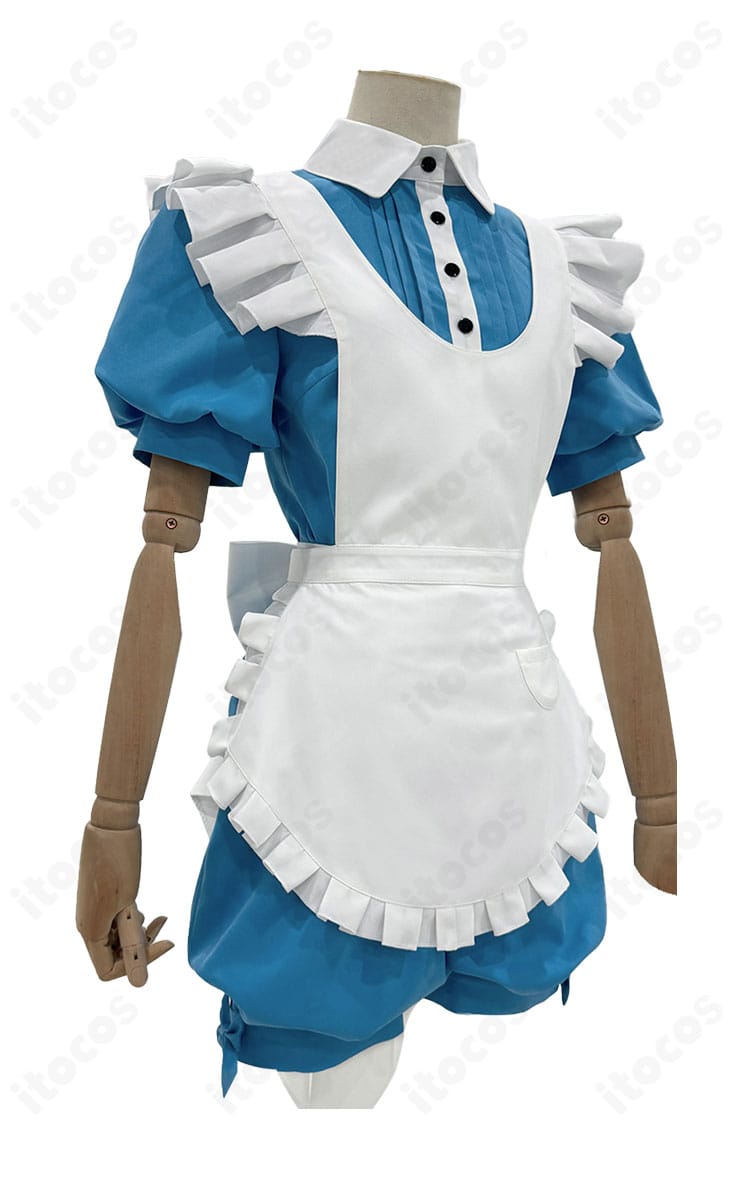 黒執事II シエル・イン・ワンダーランド衣装の右側面図。袖口や裾ライン、サイドシルエットの仕立てを強調