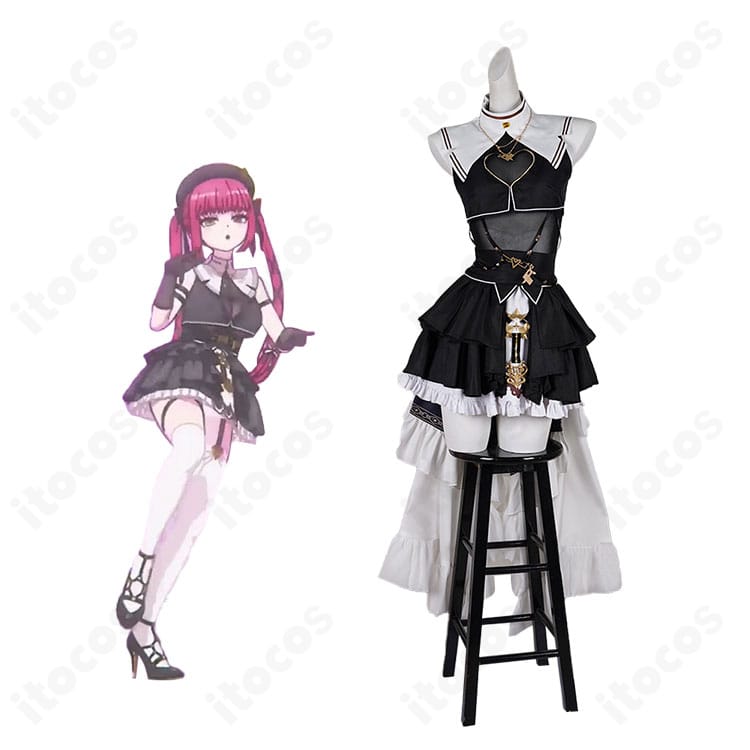 ホロライブ 宝鐘マリン 新衣装コスプレの着用イメージ。船長らしい豪華装飾と高再現ディテールが伝わる全身カット