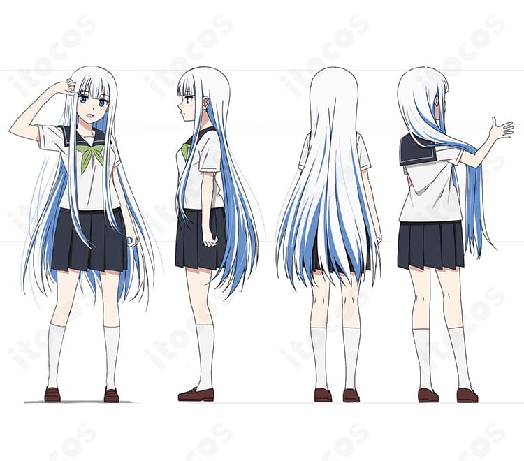 ツインズひなひま ひまり・ひなな衣装のディテール。襟元・スカーフ・プリーツの縫製や生地の発色を確認できる、高品質オーダーメイドの再現ショット。