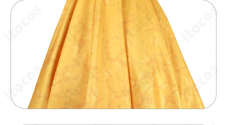 スカート裾の装飾とフレア感を捉えた花柄ワンピースのディテール画像