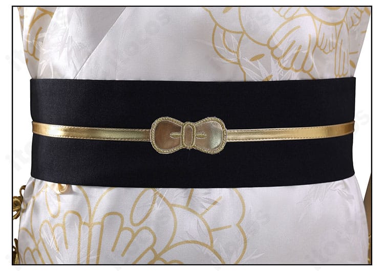 壬氏 コスプレ衣装の腰封（コルセットベルト）装飾。模様のコントラストが豪華で存在感のあるデザイン