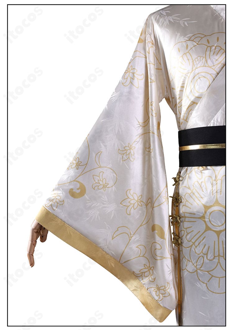 壬氏 コスプレ衣装の袖口装飾。繊細な縁取りと艶のあるパイピングで撮影映え