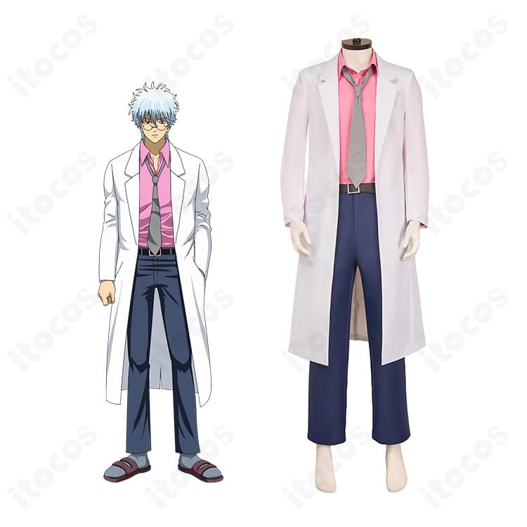 銀魂 3年Z組銀八先生 坂田銀時（坂田銀八）教師制服コスプレの着用イメージ。フォーマルでクールな雰囲気を再現。