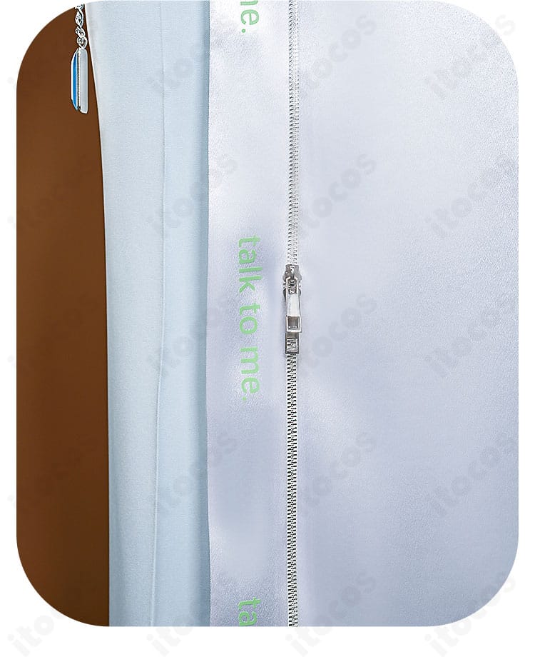 あんスタ コスプレ衣装のジッパー部分ディテール。着脱しやすい設計