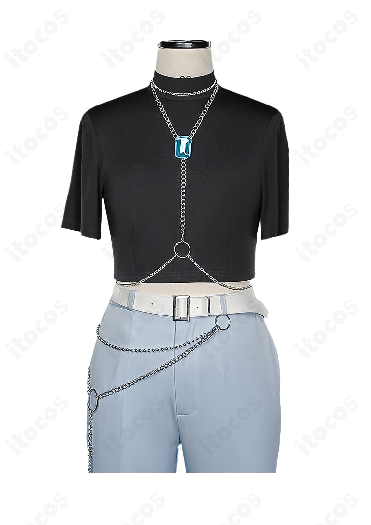 あんスタ talk to me インナー半袖トップスの装飾ディテールのクローズアップ