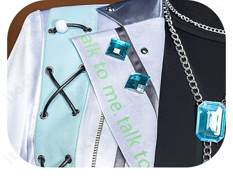 あんスタ talk to me 右襟のブルー宝石風パーツのディテールアップ