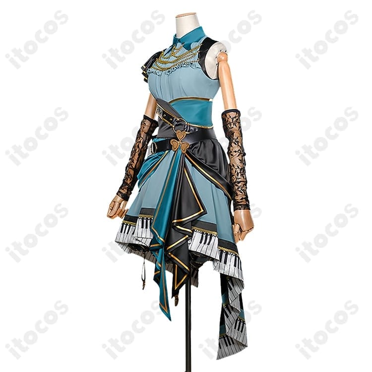 プロセカ 日野森雫 おまんじゅうでリラックス♪ 高再現コスプレ衣装。撮影映えでイベントにも最適 - 3枚目の画像