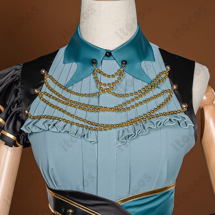 プロセカ 日野森雫 おまんじゅうでリラックス♪ 高再現コスプレ衣装。撮影映えでイベントにも最適 - 5枚目の画像