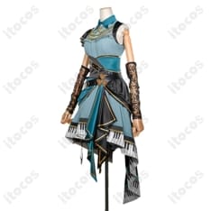 プロセカ 日野森雫 おまんじゅうでリラックス♪ 高再現コスプレ衣装。撮影映えでイベントにも最適 - 3枚目の画像（サムネイル）