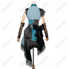 プロセカ 日野森雫 おまんじゅうでリラックス♪ 高再現コスプレ衣装。撮影映えでイベントにも最適 - 4枚目の画像（サムネイル）