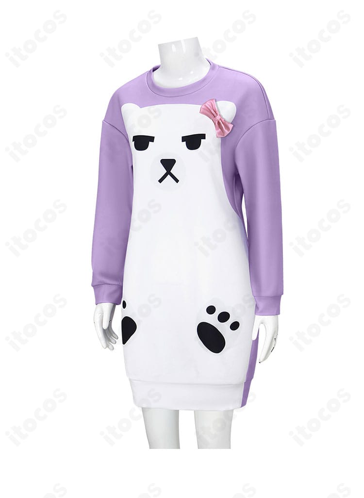 ミラ パジャマ コスプレ衣装の側面。自然な落ち感とルームウェアらしいかわいさを確認できるアングル