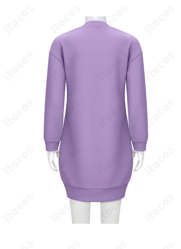 ミラ パジャマ コスプレ衣装の背面。背中の装飾配置と全体シルエットを把握できる写真