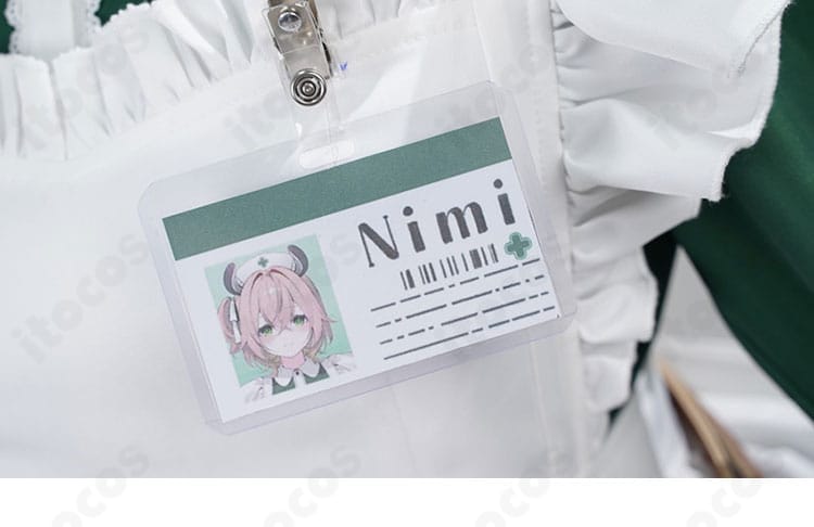 ニミ・ナイトメア ナース服 胸元 名札アクセサリー｜キャラクターらしさを演出する小物