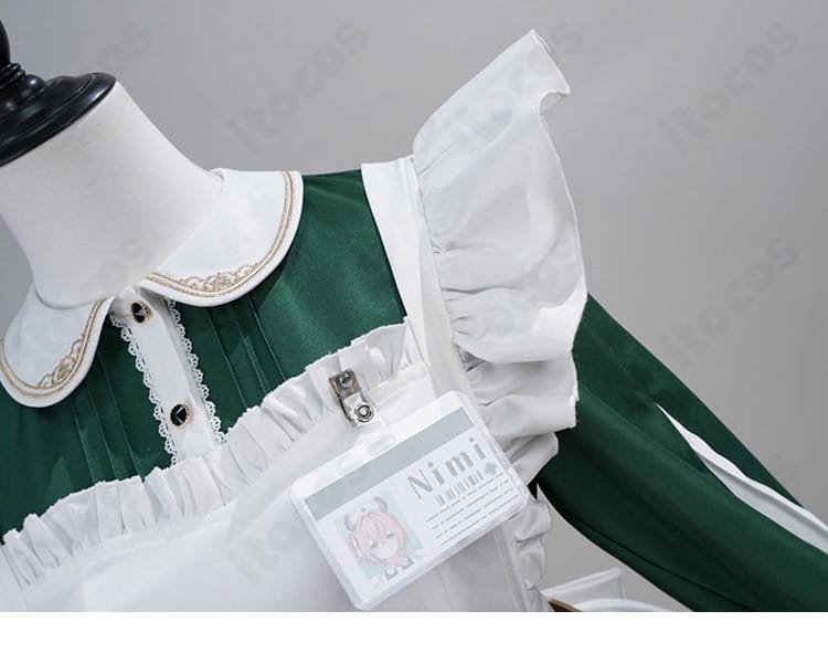 ニミ・ナイトメア ナース服 肩装飾ディテール｜立体感を出すタックとパイピング