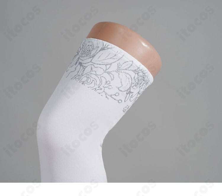 ニミ・ナイトメア ナース服 レッグソックス模様アップ｜コーデの印象を引き締めるポイント